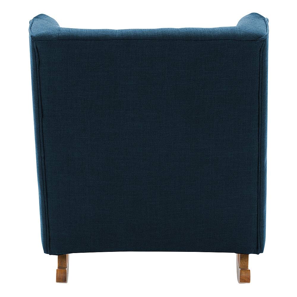 CorLiving Boston Tufted Fabric Rocking Chair Navy Blue Best Buy