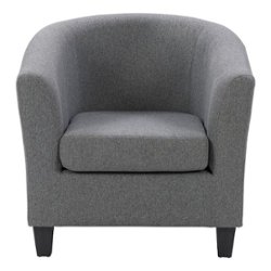 CorLiving - Elwood Tub Chair - Grey - Front_Zoom
