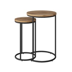 CorLiving - Fort Worth Nesting Side Table - Light Brown - Front_Zoom