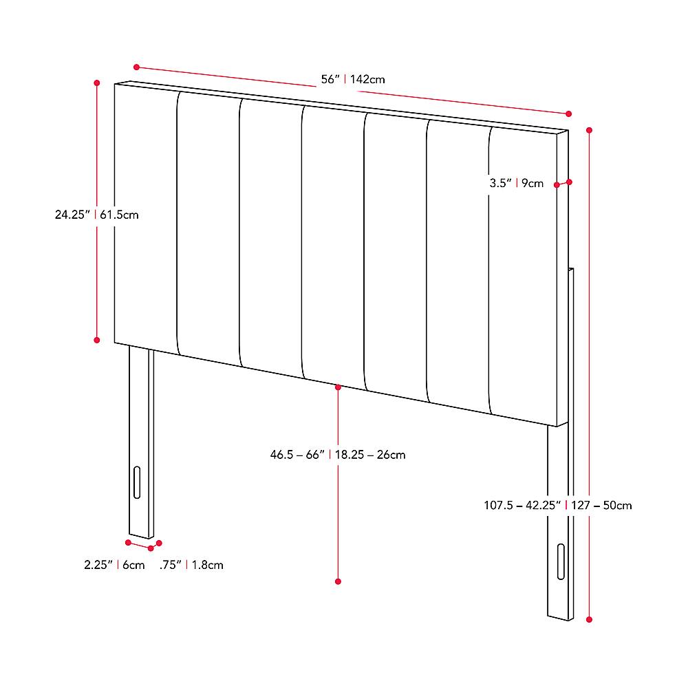 Best Buy CorLiving Helena Channel Tufted Velvet Full/Double Headboard