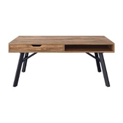 CorLiving - Auston Wood Grain Finish Coffee Table - Brown - Front_Zoom