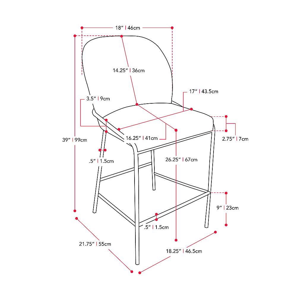 Best Buy CorLiving Blakeley Fabric Counter Height Barstool Blue DDW421B