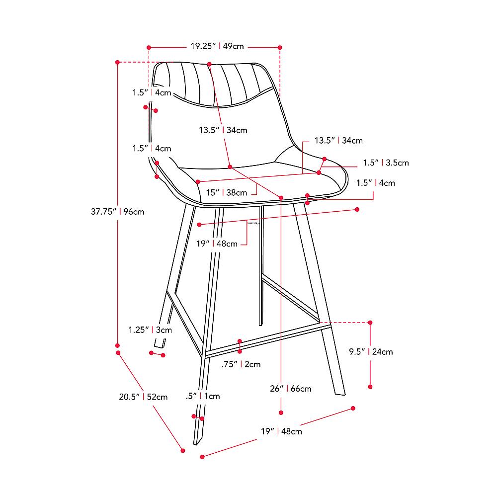 Best Buy CorLiving Christoff Modern Counter Height Barstool (Set of 2