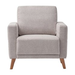 CorLiving - Clara Modern Armchair - Light Grey - Front_Zoom