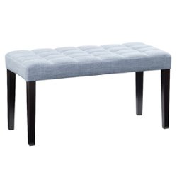 CorLiving - California Fabric Tufted  Bench - Blue - Angle_Zoom