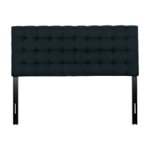 Front Zoom. CorLiving - Valencia Square Tufted Upholstered Queen Headboard - Blue.