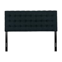 CorLiving - Valencia Square Tufted Upholstered Queen Headboard - Blue - Front_Zoom