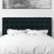 Left Zoom. CorLiving - Valencia Square Tufted Upholstered Queen Headboard - Blue.