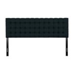 Front Zoom. CorLiving - Valencia Square Tufted Upholstered King Headboard - Blue.