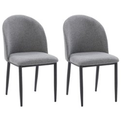 CorLiving - Nash Side Chair With Black Legs - Grey - Front_Zoom