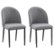Front Zoom. CorLiving - Nash Side Chair With Black Legs - Grey.