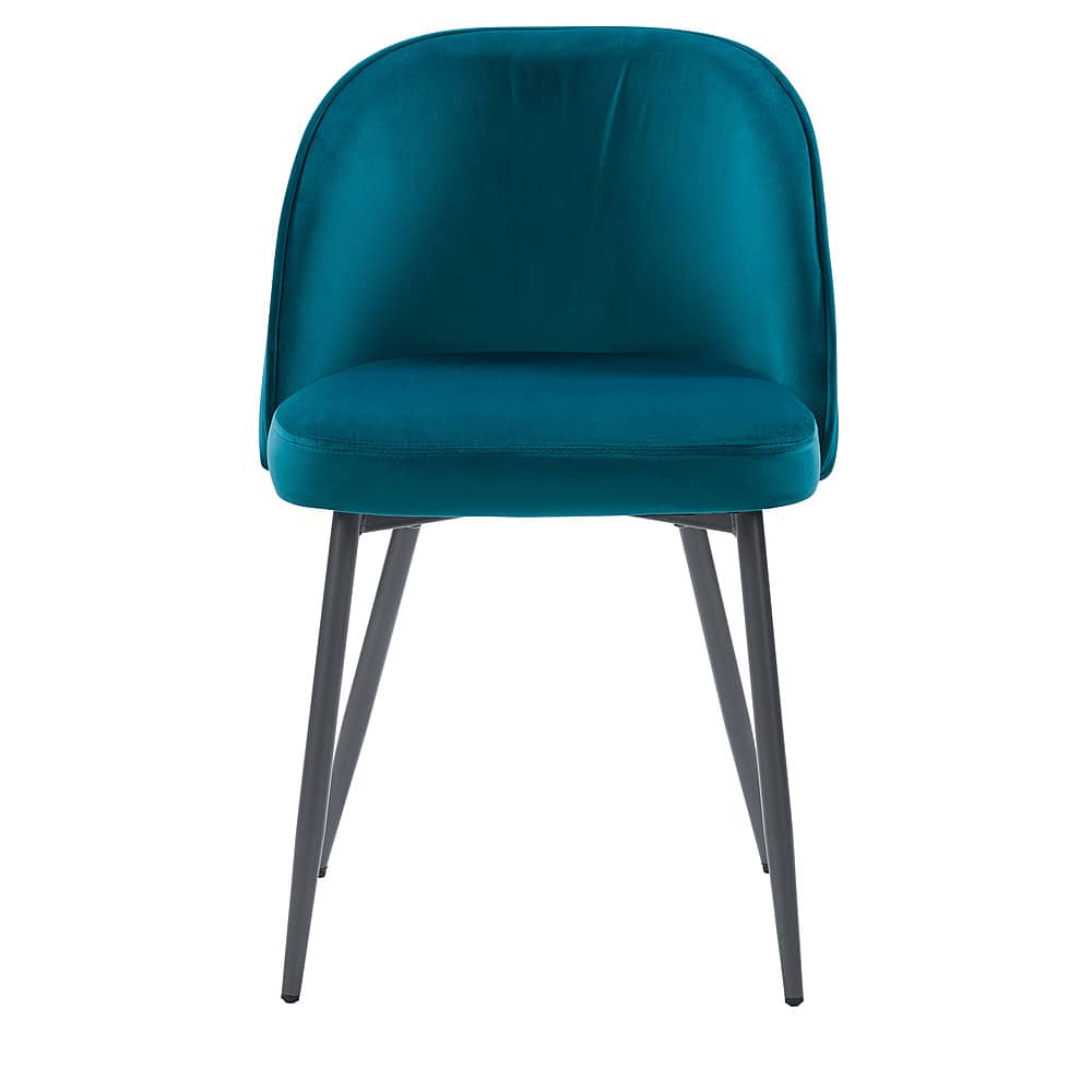 Angle View: CorLiving - Ayla Velvet Upholstered Side Chair - Teal