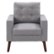 Front Zoom. CorLiving - Elwood Tufted Accent Chair - Grey.