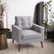 Left Zoom. CorLiving - Elwood Tufted Accent Chair - Grey.