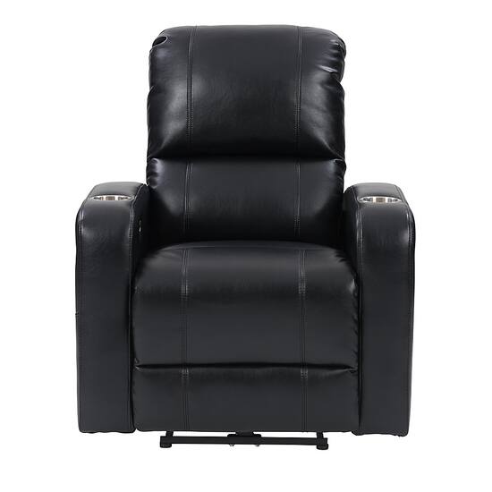 CorLiving Oren PU Theatre Recliner Black LRB 300 R Best Buy