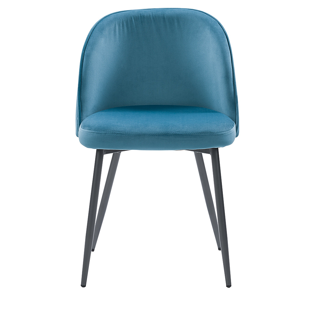 Angle View: CorLiving - Ayla Velvet Upholstered Side Chair - Blue
