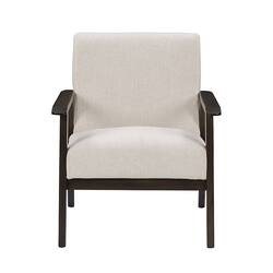 CorLiving - Greyson Wood Armchair - Beige - Front_Zoom