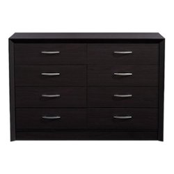 CorLiving - Newport 8 Drawer Dresser - Black - Front_Zoom