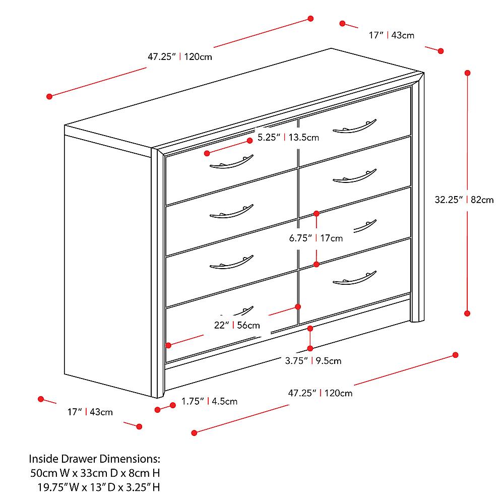 Best Buy CorLiving Newport 8 Drawer Dresser Black NPT300W