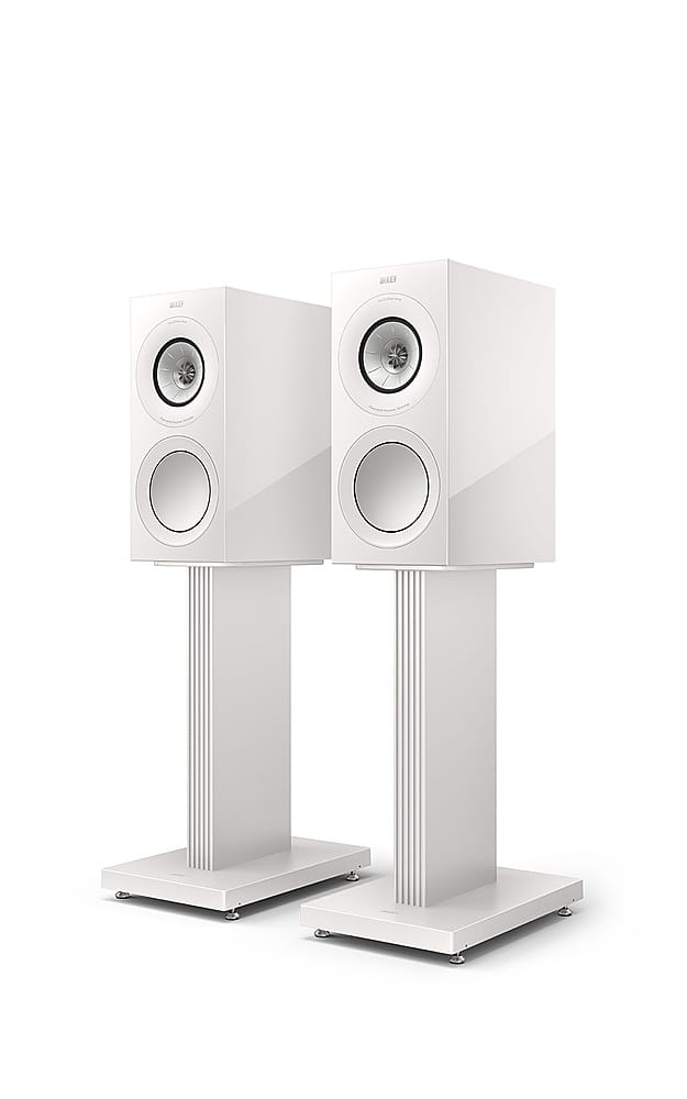 Angle. KEF - R3 Meta Bookshelf Loudspeaker (Pair) - White.
