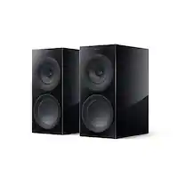 KEF - R3 Meta Bookshelf Loudspeaker (Pair) - Black - Front_Zoom