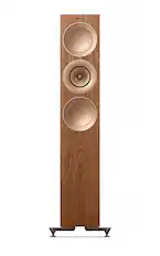 Front. KEF - R7 Meta Floorstanding Loudspeaker (Each) - Walnut.