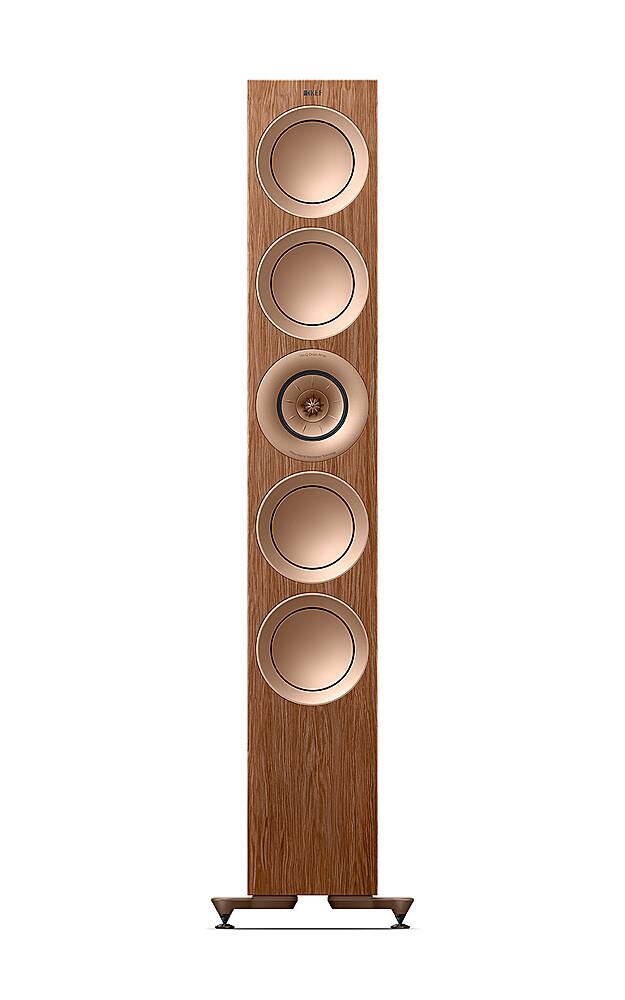 Front. KEF - R11 Meta Floorstanding Loudspeaker (Each) - Walnut.