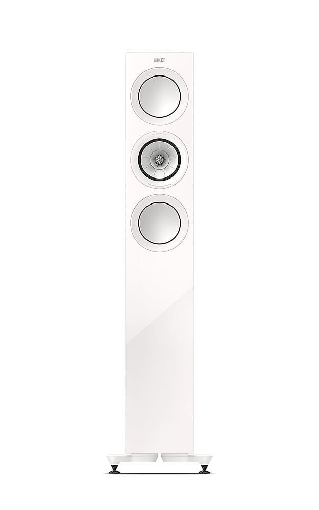Front. KEF - R5 Meta Floorstanding Loudspeaker (Each) - White.