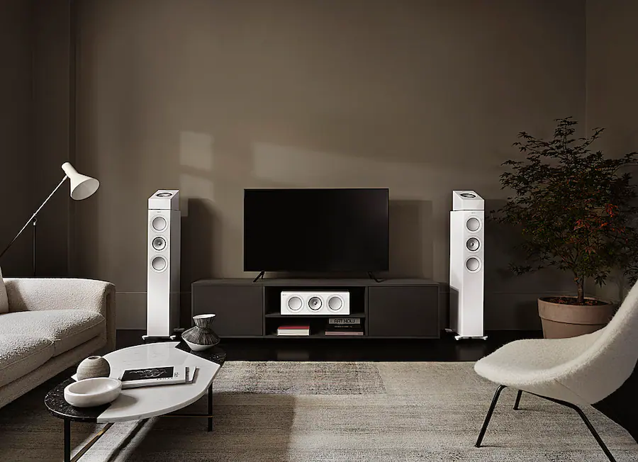 Kef R5 Back KEF R5 Meta Floorstanding Loudspeaker (Each) White R5WG - Best Buy