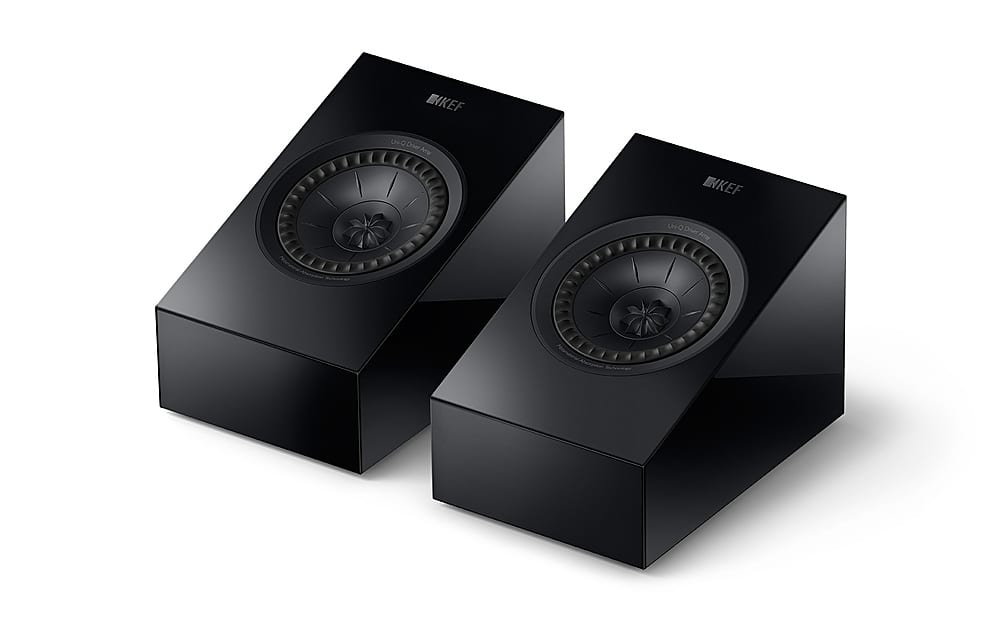 Angle. KEF - R8 Meta Dolby Atmos Module Speakers (Pair) - Black.