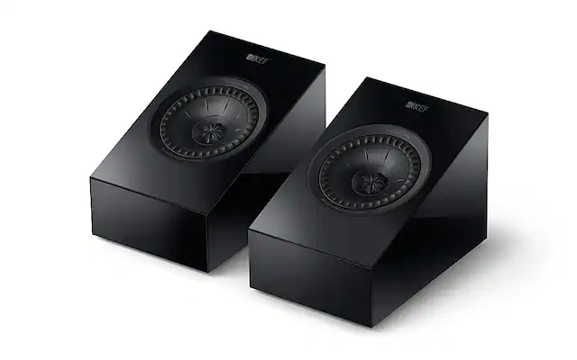 Angle. KEF - R8 Meta Dolby Atmos Module Speakers (Pair) - Black.