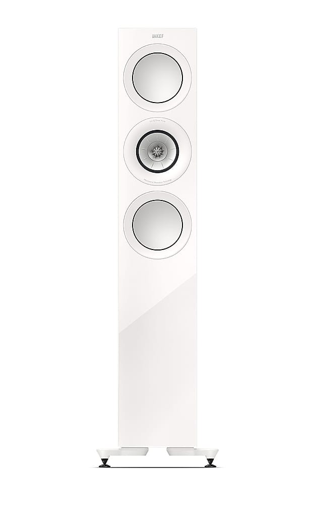 Front. KEF - R7 Meta Floorstanding Loudspeaker (Each) - White.