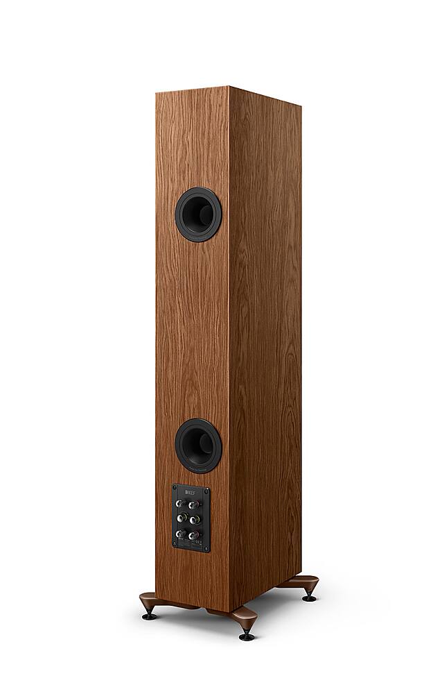 Back. KEF - R5 Meta Floorstanding Loudspeaker (Each) - Walnut.