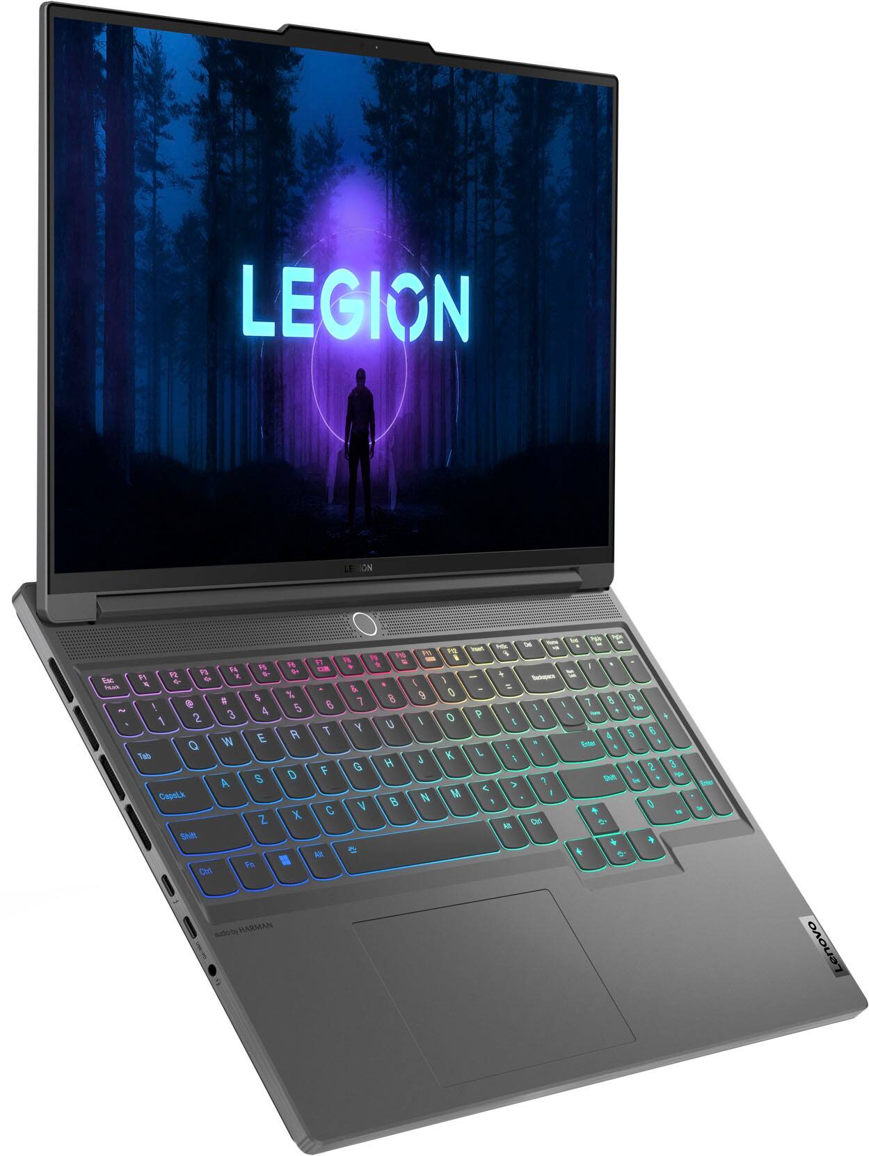 Alt View 13. Lenovo - Legion Slim 7i 16" Gaming Laptop WQXGA- Intel Core i9-13900H with 16GB Memory - NVIDIA GeForce RTX 4070 8GB - 1TB SSD - Storm Grey.