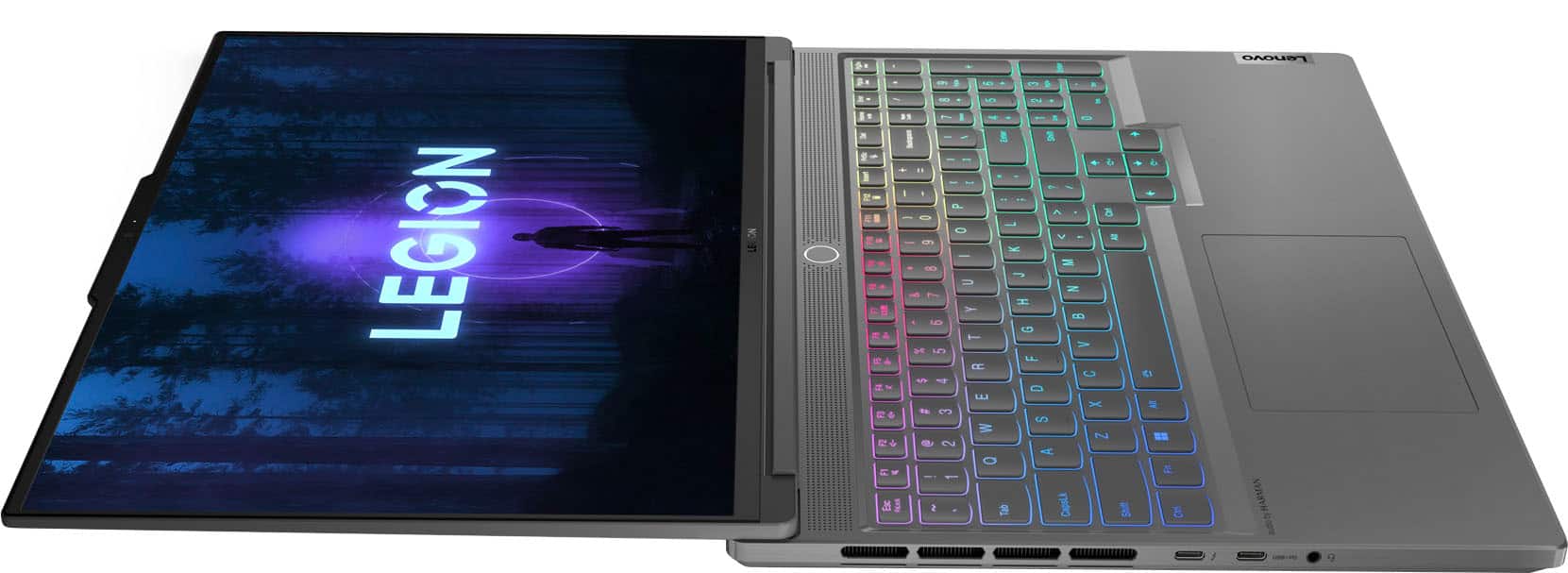 Alt View 16. Lenovo - Legion Slim 7i 16" Gaming Laptop WQXGA- Intel Core i9-13900H with 16GB Memory - NVIDIA GeForce RTX 4070 8GB - 1TB SSD - Storm Grey.