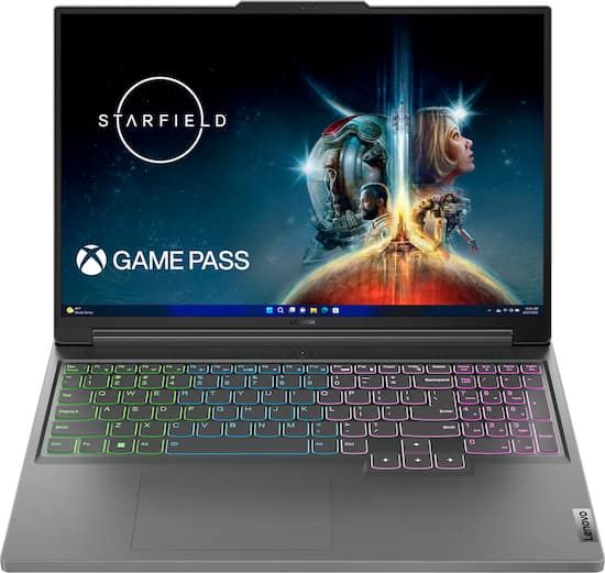 Front Zoom. Lenovo - Legion Slim 5 16" Gaming Laptop WUXGA - Ryzen 5 7640HS with 16GB Memory - NVIDIA GeForce RTX 4060 8GB - 512GB SSD - Storm Grey.