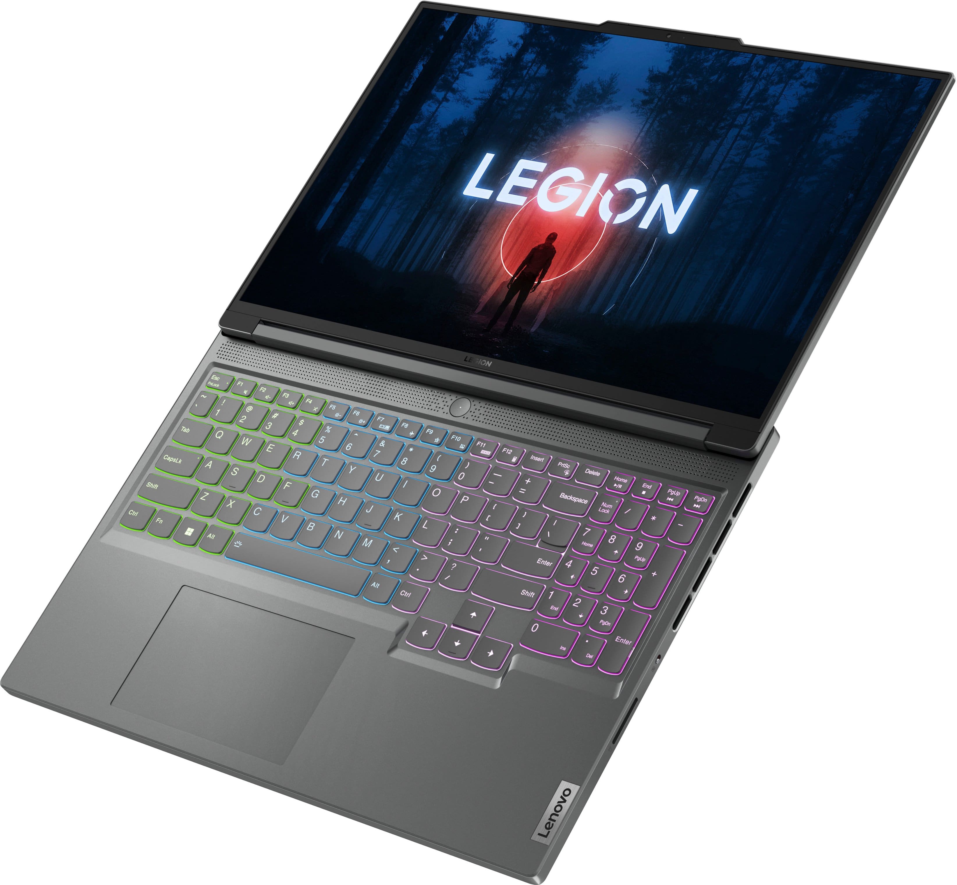Alt View 12. Lenovo - Legion Slim 5 16" Gaming Laptop WQXGA - Ryzen 7 7840HS with 16GB Memory - NVIDIA GeForce RTX 4060 8GB - 512GB SSD - Storm Grey.