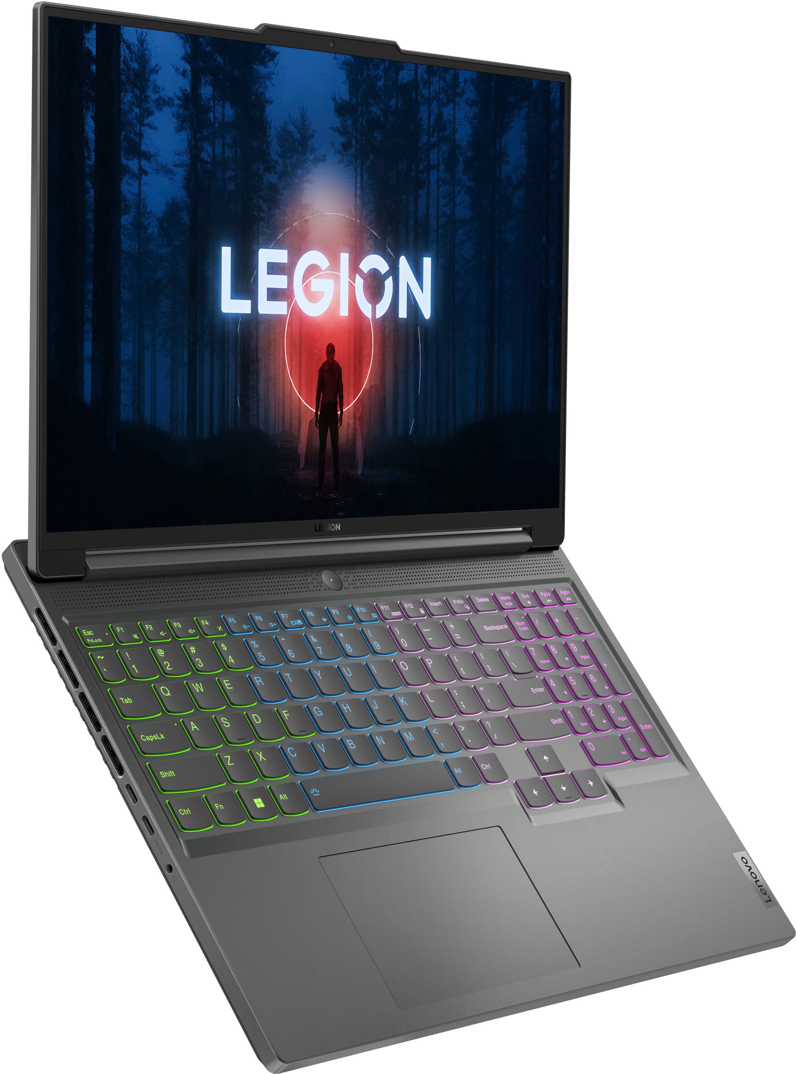 Alt View 7. Lenovo - Legion Slim 5 16" Gaming Laptop WQXGA - Ryzen 7 7840HS with 16GB Memory - NVIDIA GeForce RTX 4060 8GB - 512GB SSD - Storm Grey.