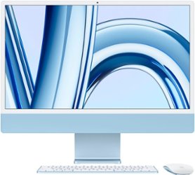 Apple - iMac 24" All-in-One - M3 chip - 8GB Memory - 256GB (Latest Model) - Blue - Front_Zoom