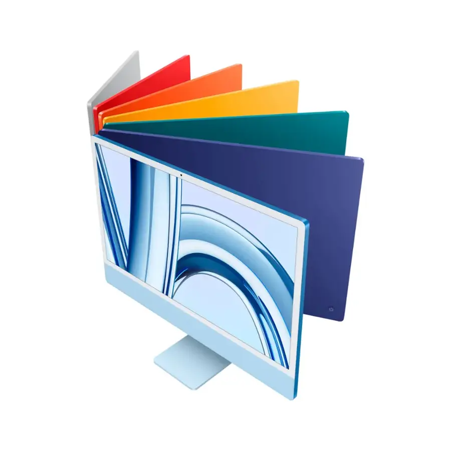 Alt View 5. Apple - iMac 24" All-in-One - M3 chip - 8GB Memory - 256GB (Latest Model) - Blue.