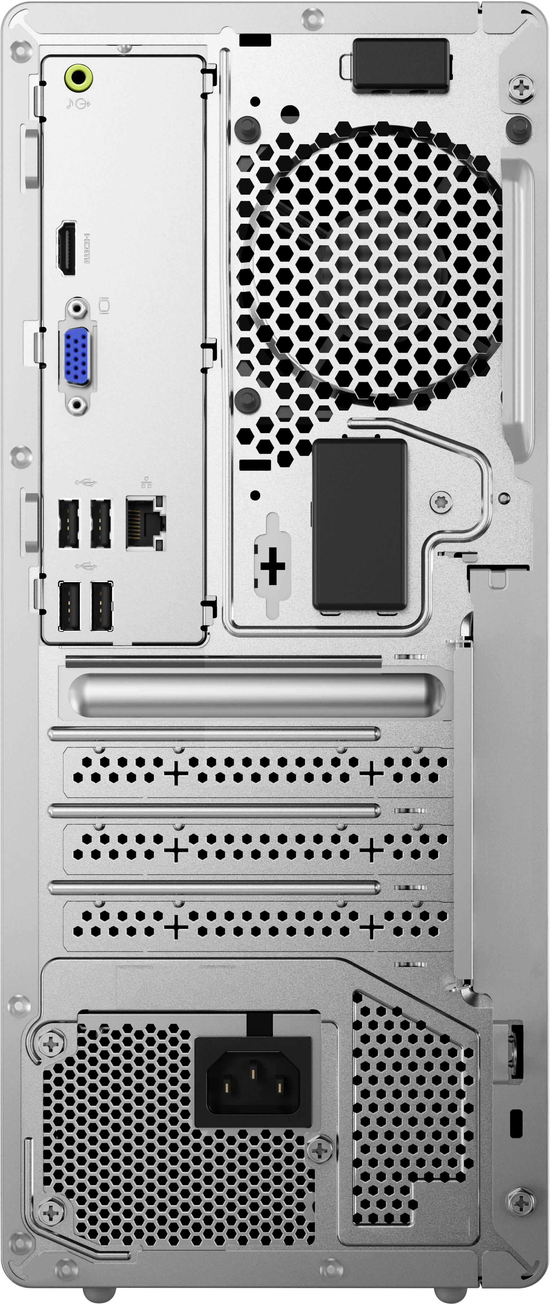 Back View: Lenovo - IdeaCentre 5i Desktop - Intel Core i5-12400 - 8GB Memory - 512GB SSD - Cloud Grey