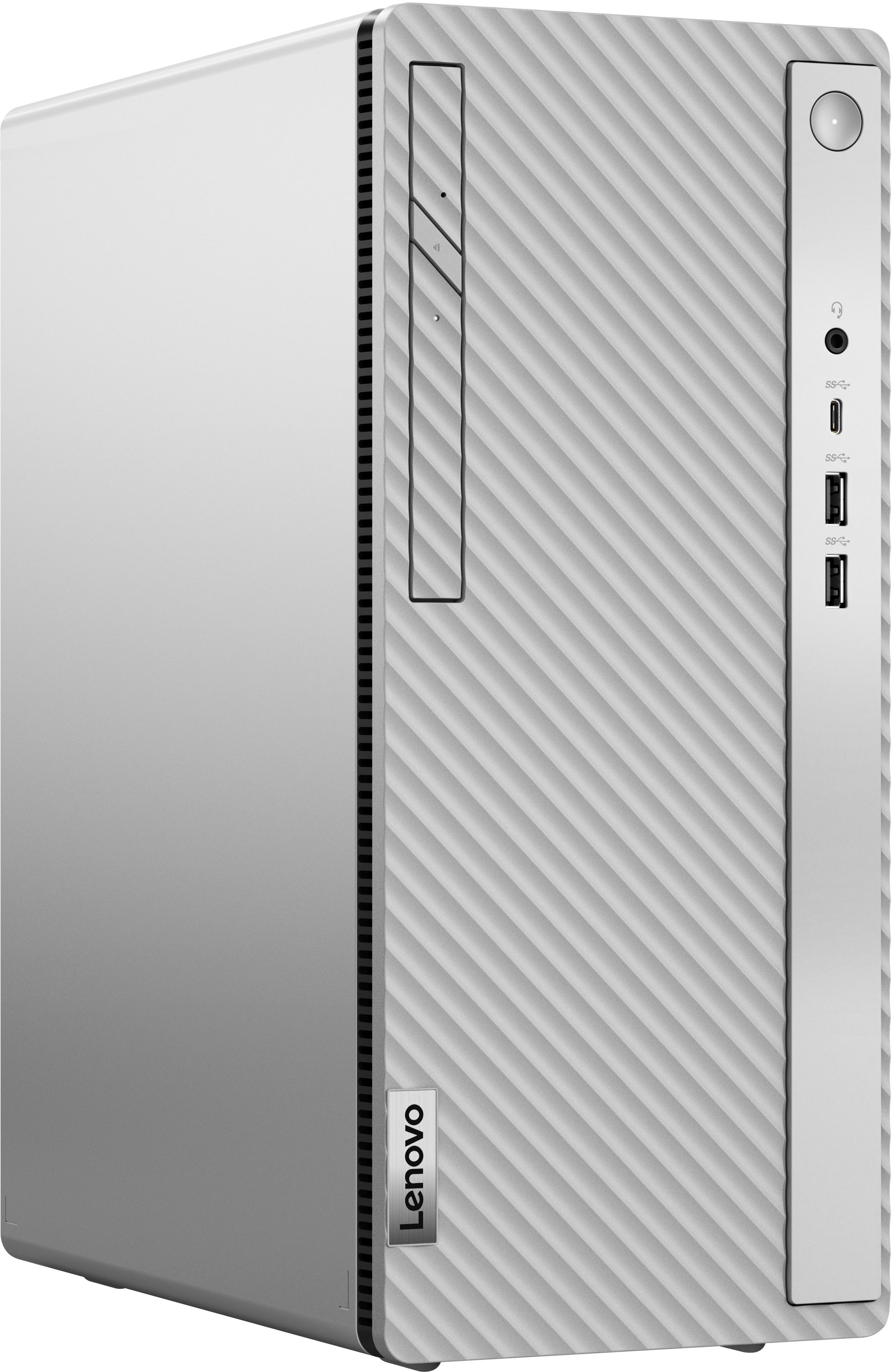 Angle View: Lenovo - IdeaCentre 5i Desktop - Intel Core i5-12400 - 8GB Memory - 512GB SSD - Cloud Grey