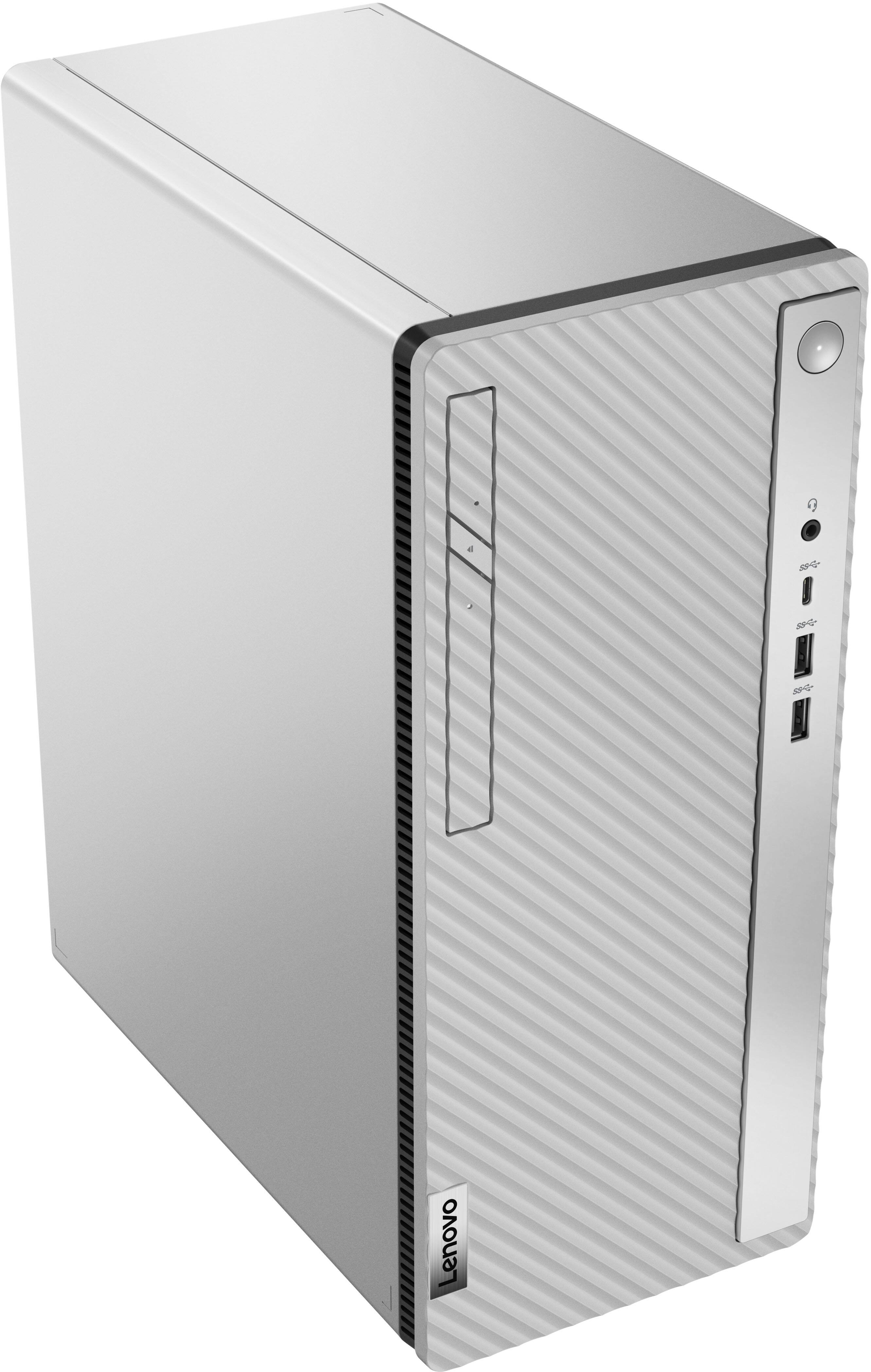 Alt View 4. Lenovo - IdeaCentre 5i Desktop - Intel Core i5-12400 - 8GB Memory - 512GB SSD - Cloud Grey.