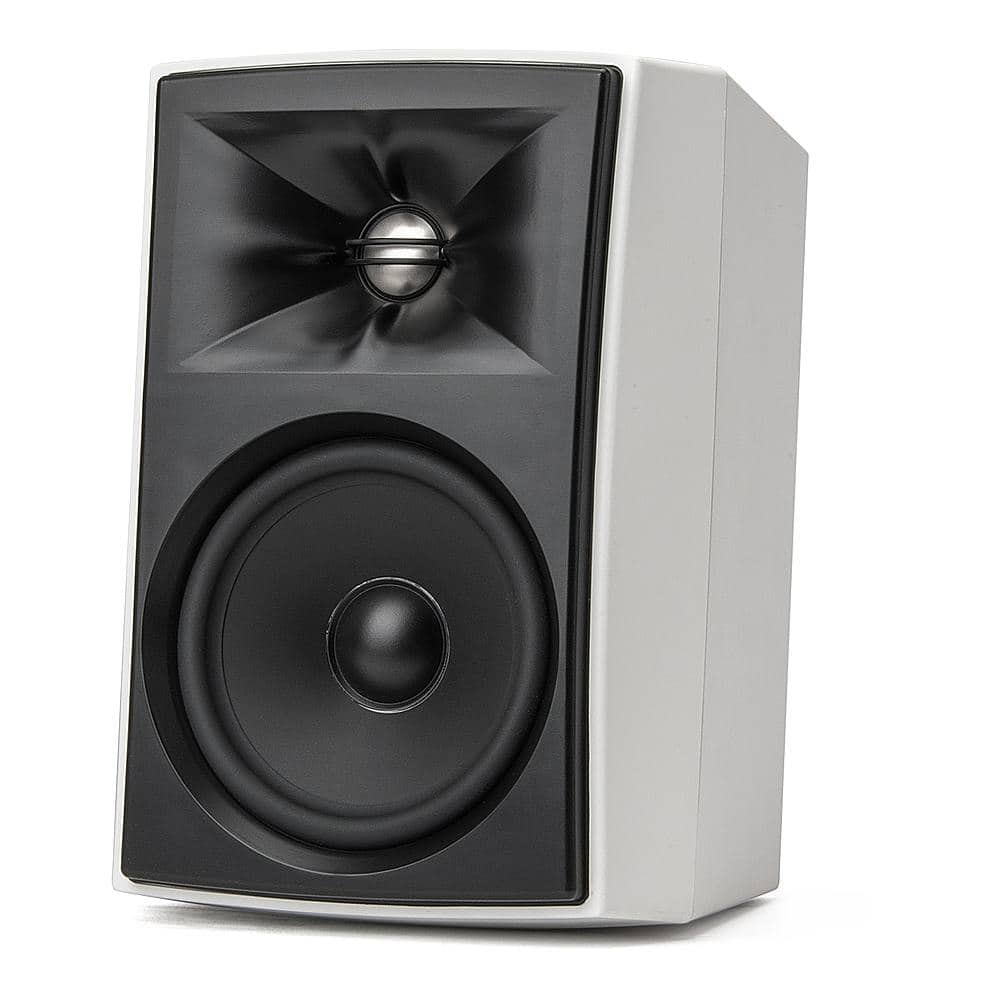 Angle. JBL - Stage XD5 5.25" 2-Way Indoor/Outdoor All-Weather Loudspeakers (Pair) - White.