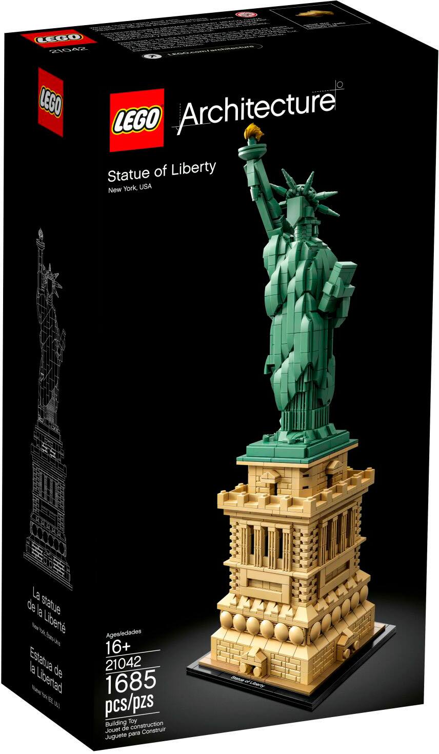 Left. LEGO - Architecture Statue of Liberty 21042.