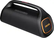 Front. LG - XBOOM Go XG9QBK Portable Bluetooth Speaker - Black.
