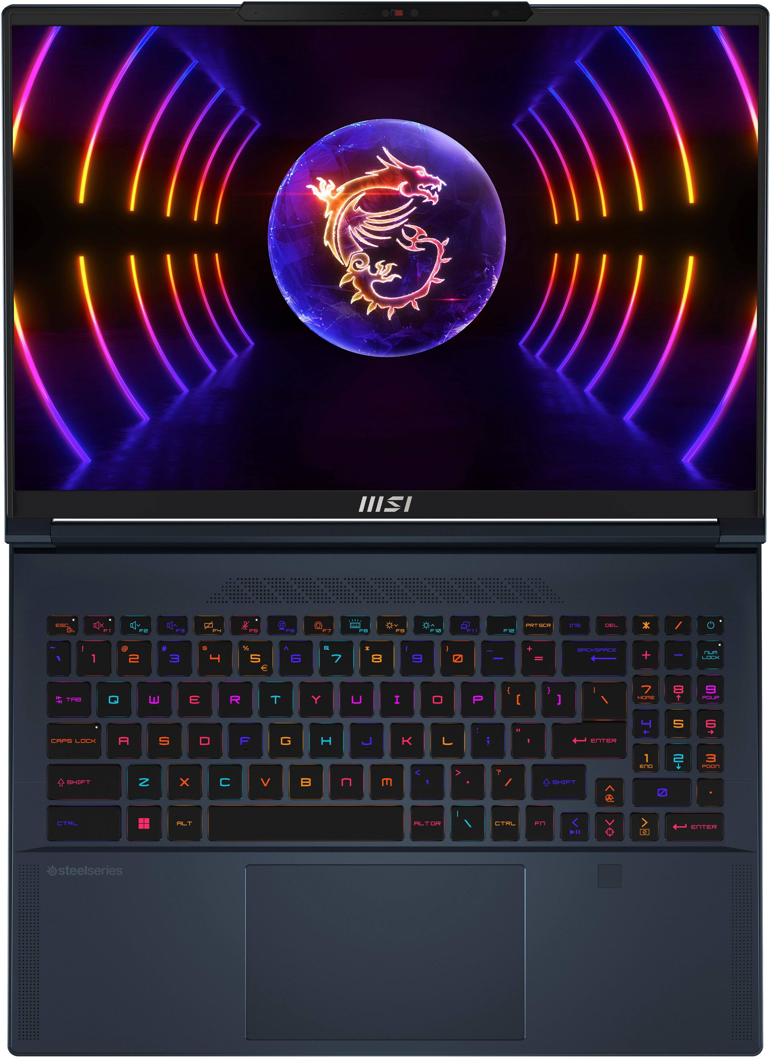 Alt View 3. MSI - Stealth 16" 144hz FHD+ Gaming Laptop - Intel Core i7 13620H - NVIDIA GeForce RTX 4070 with 32GB RAM and 1TB SSD - Blue.