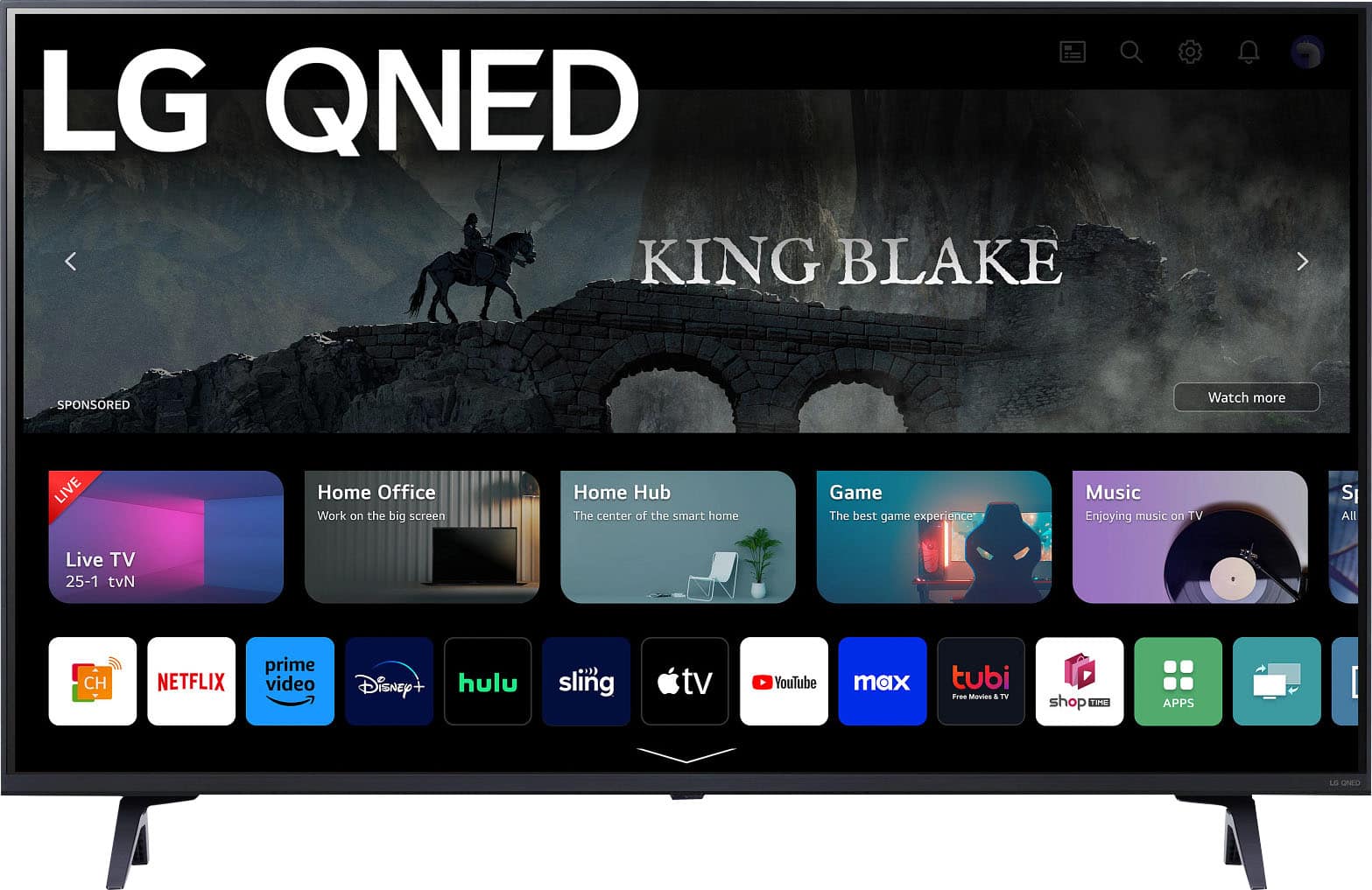 Angle. LG - 43” Class 75 Series QNED 4K UHD Smart webOS TV - Dark Grey.