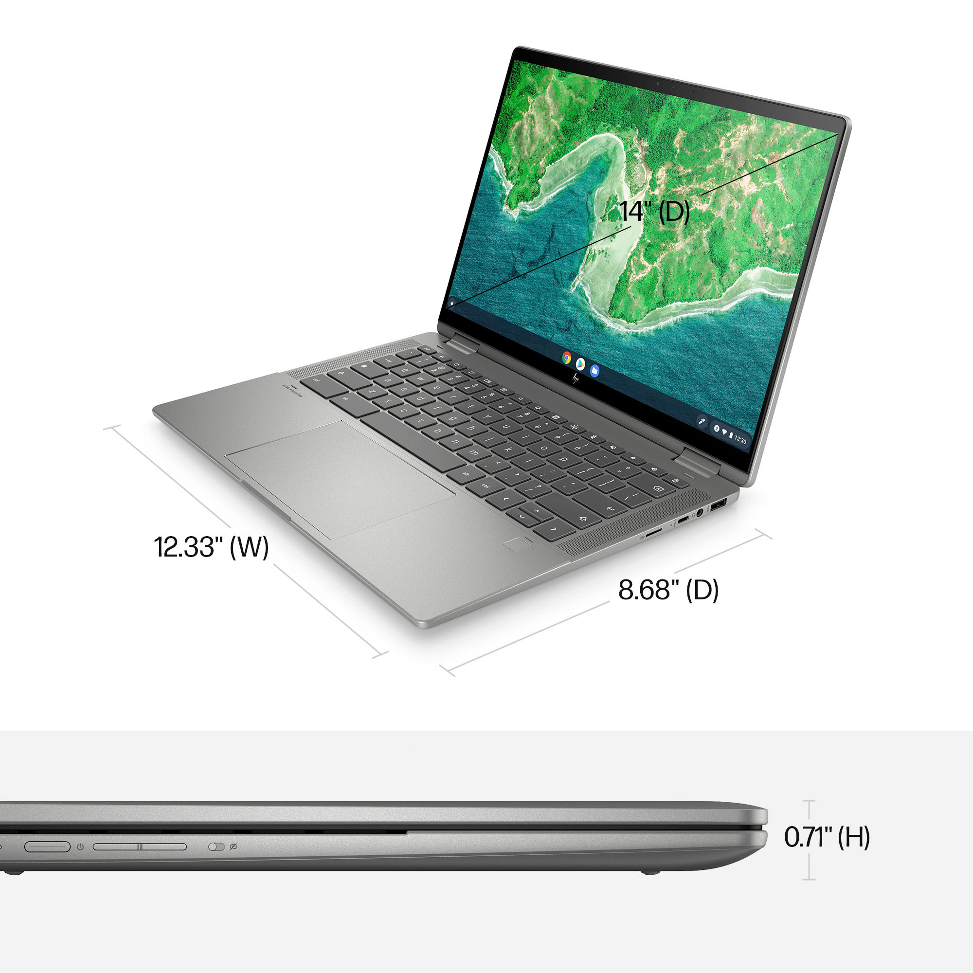 2-in-1 Memory Buy Intel Silver 14c-cd0013dx HP Core SSD Best Mineral 128GB Wide Chromebook XGA Touch-Screen 8GB - i3 14\