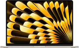 Apple - MacBook Air 15" Laptop - M2 chip Built for Apple Intelligence - 8GB Memory - 256GB SSD - Starlight